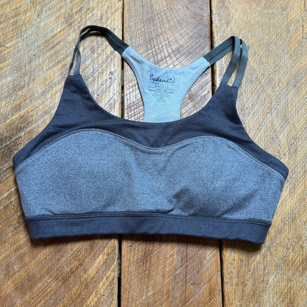 Sleek Gray Sports Bra by Spalding